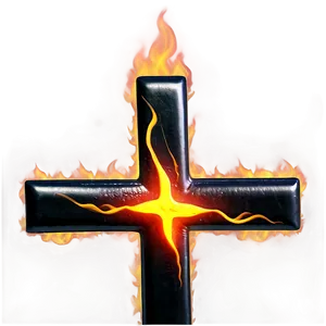 Black Cross In Fire Png Xaa99 PNG image