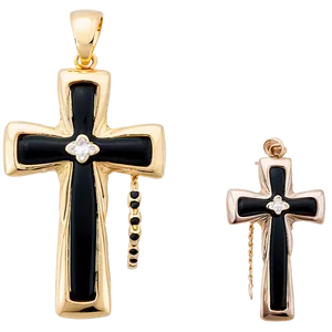 Black Cross Jewelry Design Png 05242024 PNG image