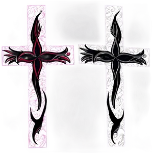 Black Cross Tattoo Design Png 05242024 PNG image