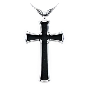 Black Cross With Angel Wings Png Ype98 PNG image
