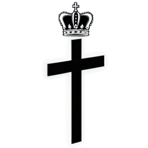 Black Cross With Crown Png Ooi PNG image