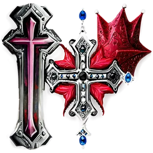 Black Cross With Crown Png Vni PNG image
