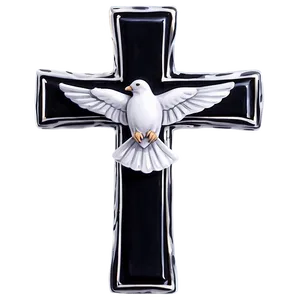 Black Cross With Dove Png 26 PNG image