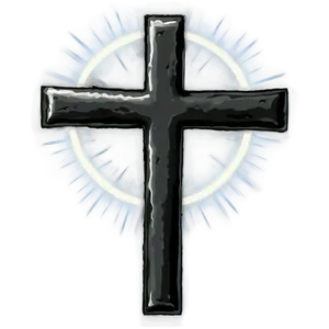 Black Cross With Halo Png Yks PNG image