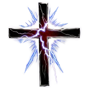 Black Cross With Lightning Png Eop15 PNG image
