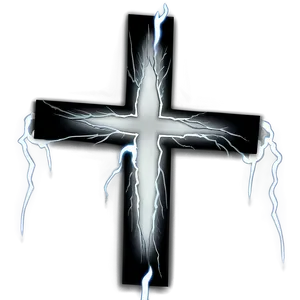 Black Cross With Lightning Png Ggp PNG image