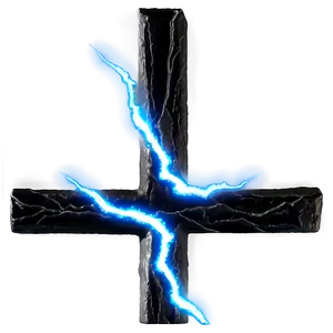 Black Cross With Lightning Png Xki79 PNG image