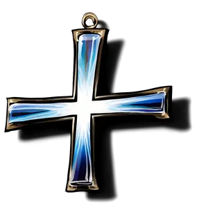 Black Cross With Rays Png 05242024 PNG image
