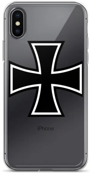 Black Crossi Phone Case Design PNG image