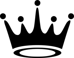 Black Crown Outline Graphic PNG image