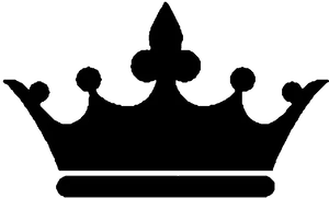 Black Crown Silhouetteon Dark Background PNG image