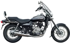 Black Cruiser Motorcycle Isolated