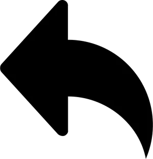 Black Curved Arrow