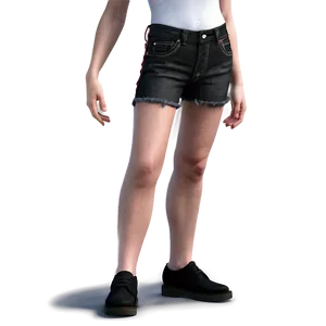 Black Denim Jorts Png Mxh PNG image