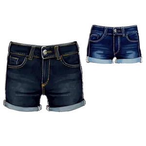 Black Denim Shorts Png Mie74 PNG image