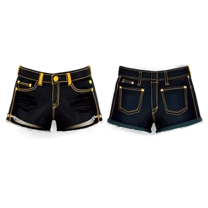 Black Denim Shorts Png Wqj79 PNG image