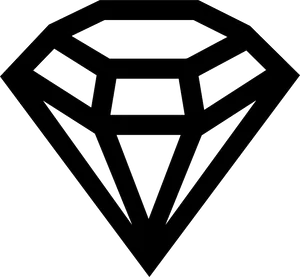 Black Diamond Outline Graphic PNG image