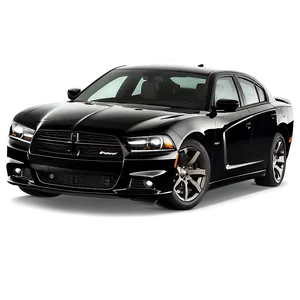 Black Dodge Charger Design PNG 06122024