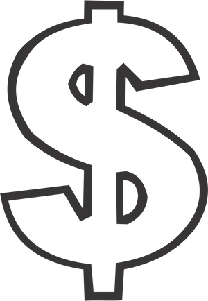 Black Dollar Sign Icon