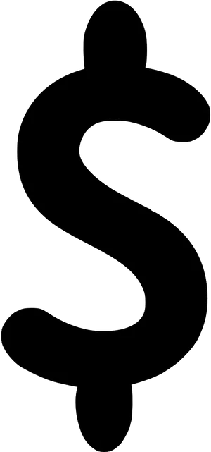Black Dollar Sign Vector PNG