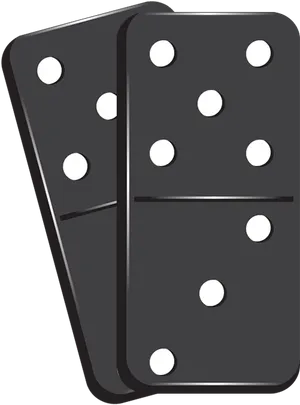 Black Dominoes Vector Illustration