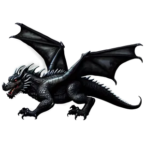 Black Dragon And Castle Png 06252024 PNG image