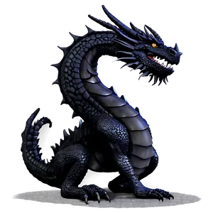 Black Dragon Guarding Gateway Png Uke PNG image