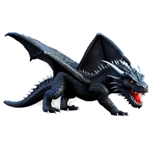 Black Dragon In Ancient Ruins Png 62 PNG image