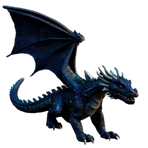 Black Dragon In Ancient Ruins Png Xfr49 PNG image