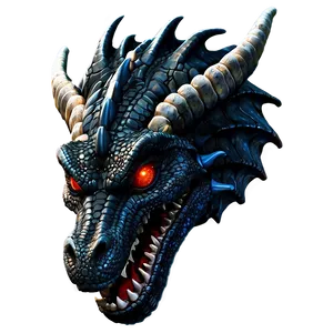 Black Dragon In Dark Cave PNG Trn PNG