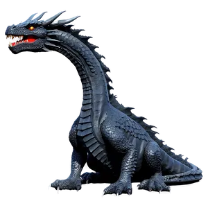 Black Dragon In Lava Field Png Svf PNG image