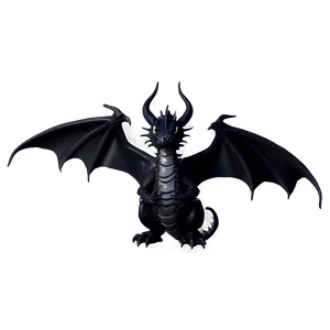 Black Dragon In Stormy Sky Png 06252024 PNG image