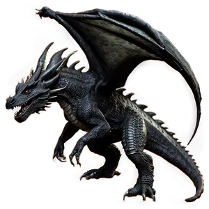 Black Dragon Landing Png Mqg PNG image