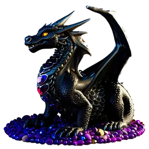 Black Dragon With Gemstones PNG Ucb15 PNG