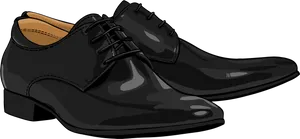 Black Dress Shoes Illustration PNG image
