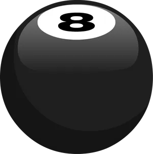 Black Eight Ball Pool Game PNG image