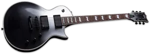 Black Electric Guitar Isolated PNG image