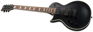 Black Electric Guitar Single Cutaway PNG image