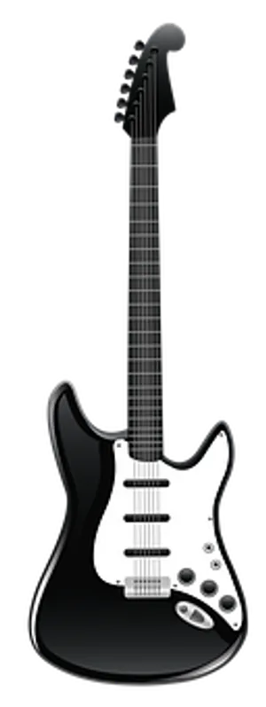 Black Electric Guitar Vertical