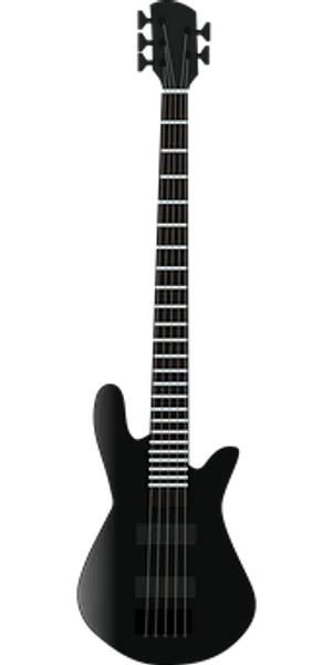 Black Electric Guitar Vertical