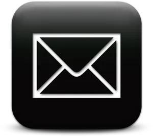 Black Email Icon White Envelope PNG