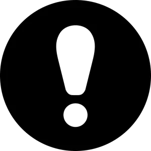 Black Exclamation Mark Icon PNG