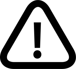 Black Exclamation Warning Sign PNG