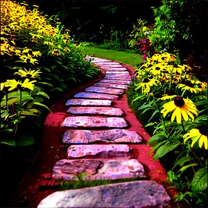 Black Eyed Susan Garden Path PNG 50 PNG