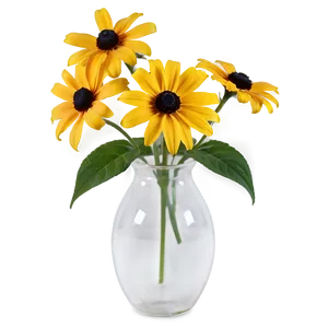 Black Eyed Susan In Vase PNG Bge78 PNG