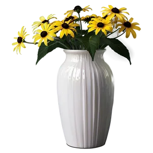 Black Eyed Susan In Vase PNG Vbb9 PNG