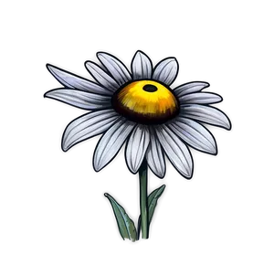 Black Eyed Susan Sketch PNG Rou58