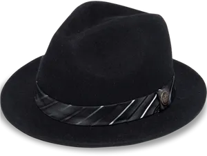 Black Fedora Hat PNG image