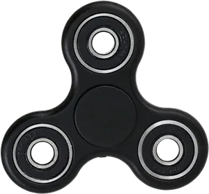 Black Fidget Spinner Isolated PNG image