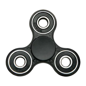 Black Fidget Spinner Toy PNG image